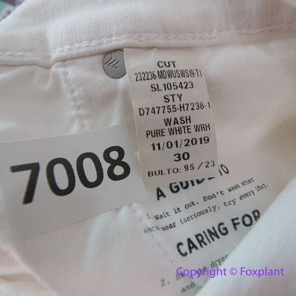 New! Madewell Cali Demi-Boot Jeans in Pure White: Raw-Hem Edition, 30 - Picture 15 of 15